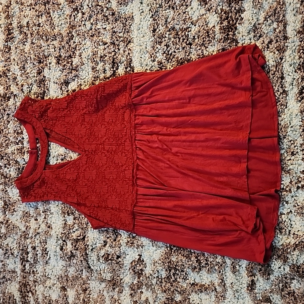 Torrid red tank top blouse 1x